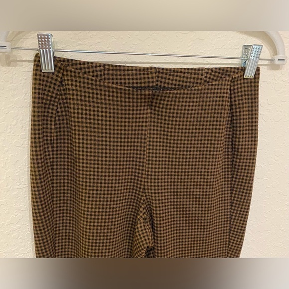 J JILL Women's Ponte High Rise Leggings Black/Acorn Checkered Stretchy Size S - Picture 4 of 11